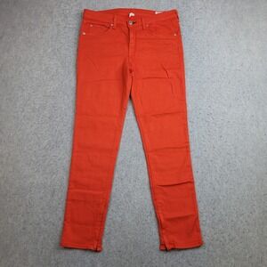 Rag & Bone‎ Ankle Zipper Skinny Capri Jeans Women's 30 Orange Stretch Denim Mid